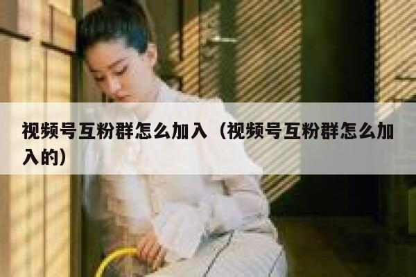 视频号互粉群怎么加入（视频号互粉群怎么加入的） 第1张