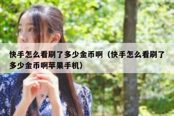 快手怎么看刷了多少金币啊（快手怎么看刷了多少金币啊苹果手机） 第1张