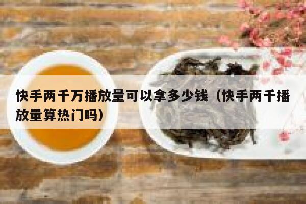 快手两千万播放量可以拿多少钱（快手两千播放量算热门吗） 第1张