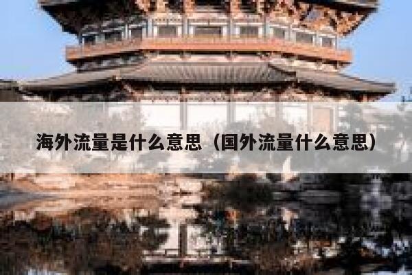 海外流量是什么意思（国外流量什么意思） 第1张