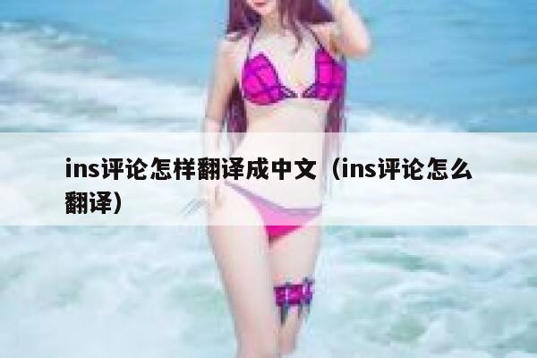 ins评论怎样翻译成中文（ins评论怎么翻译） 第1张