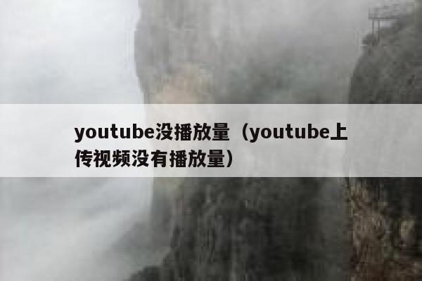 youtube没播放量（youtube上传视频没有播放量） 第1张