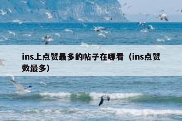 ins上点赞最多的帖子在哪看（ins点赞数最多） 第1张