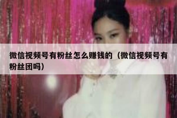 微信视频号有粉丝怎么赚钱的（微信视频号有粉丝团吗） 第1张