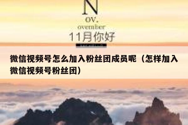 微信视频号怎么加入粉丝团成员呢（怎样加入微信视频号粉丝团） 第1张
