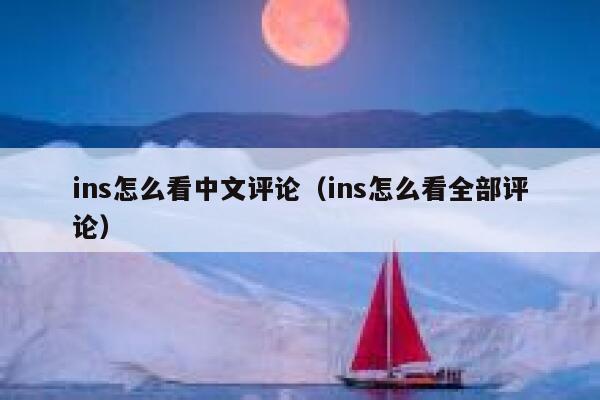 ins怎么看中文评论（ins怎么看全部评论） 第1张