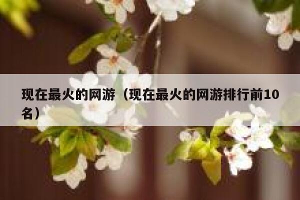 现在最火的网游（现在最火的网游排行前10名） 第1张