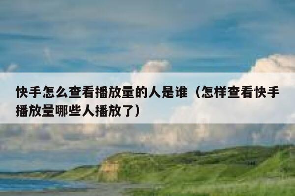快手怎么查看播放量的人是谁（怎样查看快手播放量哪些人播放了） 第1张