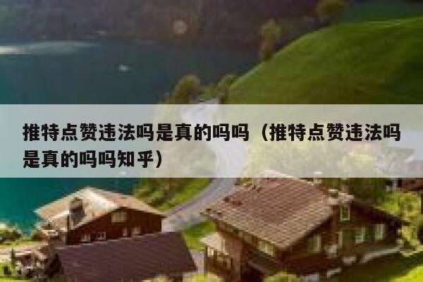 推特点赞违法吗是真的吗吗（推特点赞违法吗是真的吗吗知乎） 第1张