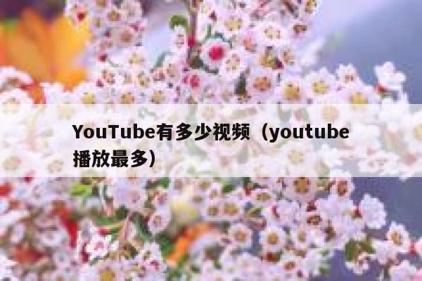 YouTube有多少视频（youtube播放最多） 第1张