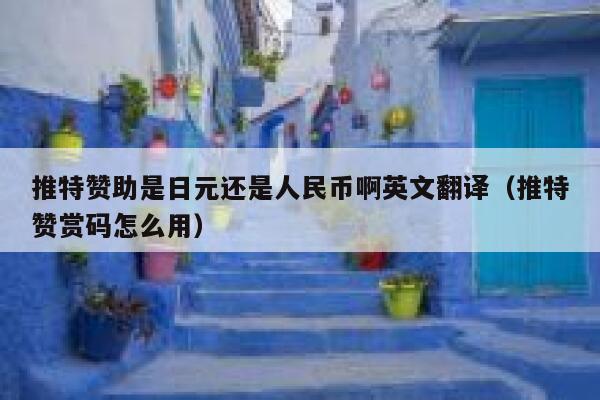 推特赞助是日元还是人民币啊英文翻译（推特赞赏码怎么用） 第1张