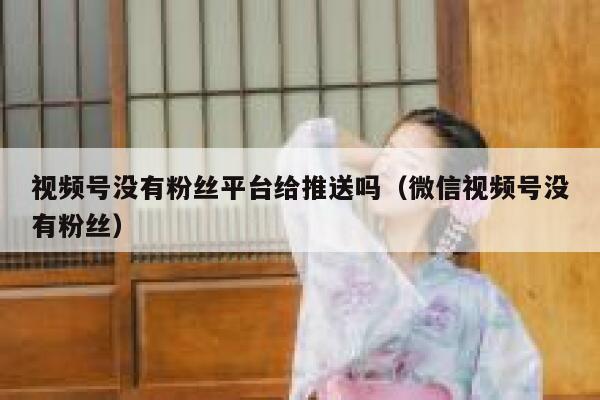 视频号没有粉丝平台给推送吗（微信视频号没有粉丝） 第1张