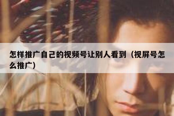 怎样推广自己的视频号让别人看到（视屏号怎么推广） 第1张