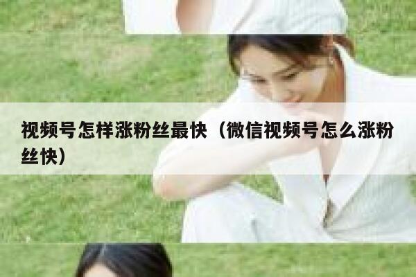 视频号怎样涨粉丝最快（微信视频号怎么涨粉丝快） 第1张
