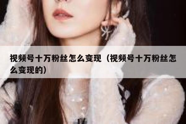 视频号十万粉丝怎么变现（视频号十万粉丝怎么变现的） 第1张