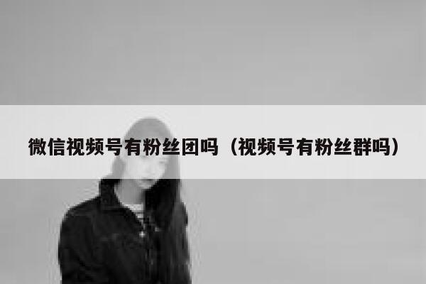 微信视频号有粉丝团吗（视频号有粉丝群吗） 第1张