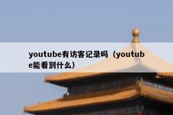 youtube有访客记录吗（youtube能看到什么） 第1张