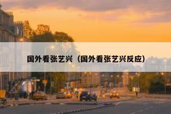 国外看张艺兴（国外看张艺兴反应） 第1张