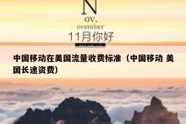 中国移动在美国流量收费标准（中国移动 美国长途资费） 第1张
