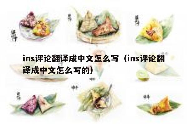 ins评论翻译成中文怎么写（ins评论翻译成中文怎么写的） 第1张