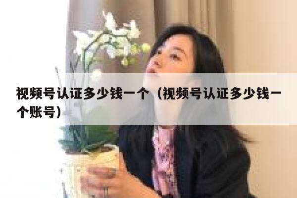 视频号认证多少钱一个（视频号认证多少钱一个账号） 第1张