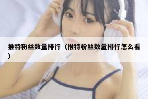 推特粉丝数量排行（推特粉丝数量排行怎么看） 第1张
