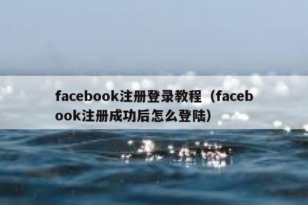 facebook注册登录教程（facebook注册成功后怎么登陆） 第1张