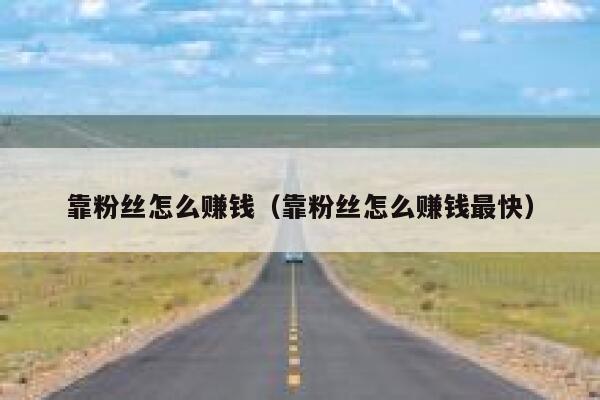 靠粉丝怎么赚钱（靠粉丝怎么赚钱最快） 第1张