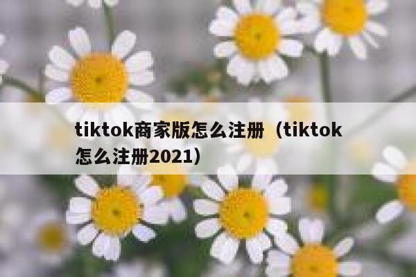 tiktok商家版怎么注册（tiktok怎么注册2021） 第1张
