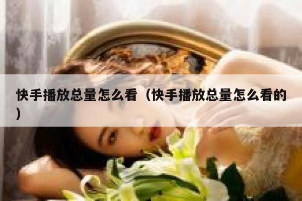 快手播放总量怎么看（快手播放总量怎么看的） 第1张