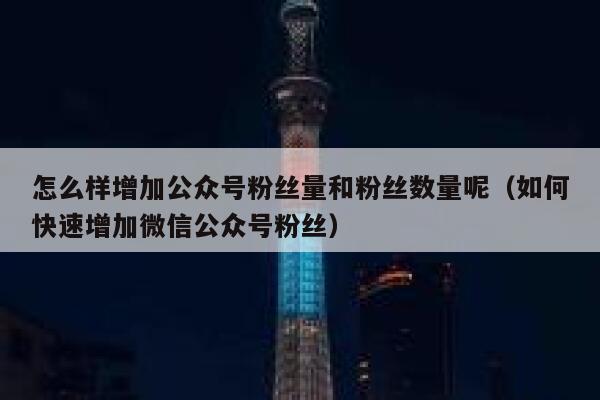 怎么样增加公众号粉丝量和粉丝数量呢（如何快速增加微信公众号粉丝） 第1张