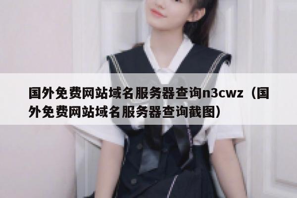 国外免费网站域名服务器查询n3cwz（国外免费网站域名服务器查询截图） 第1张