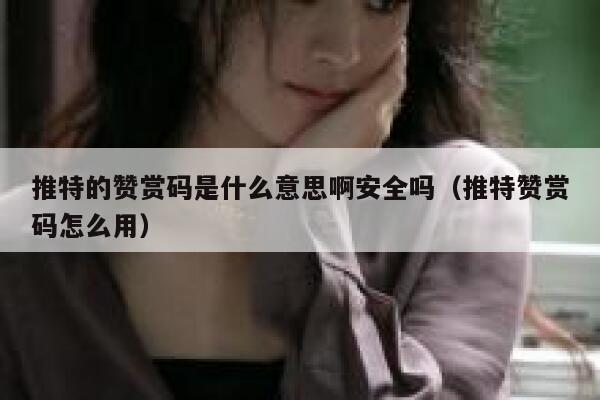 推特的赞赏码是什么意思啊安全吗（推特赞赏码怎么用） 第1张
