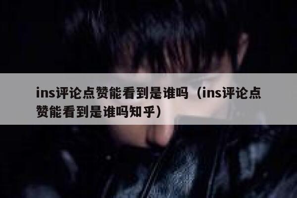 ins评论点赞能看到是谁吗（ins评论点赞能看到是谁吗知乎） 第1张