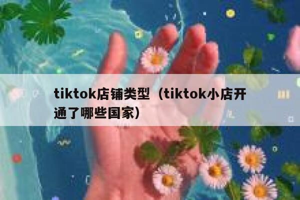 tiktok店铺类型（tiktok小店开通了哪些国家） 第1张