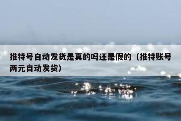 推特号自动发货是真的吗还是假的（推特账号两元自动发货） 第1张