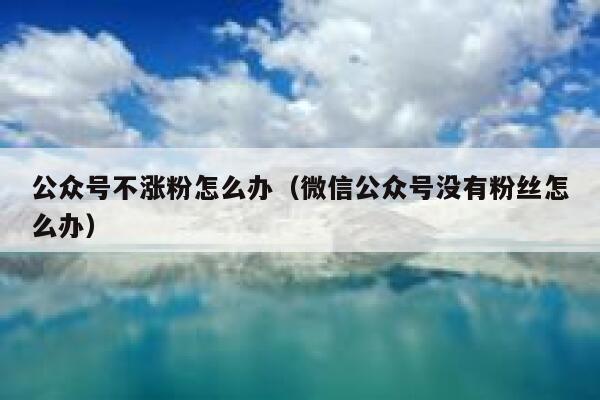 公众号不涨粉怎么办（微信公众号没有粉丝怎么办） 第1张