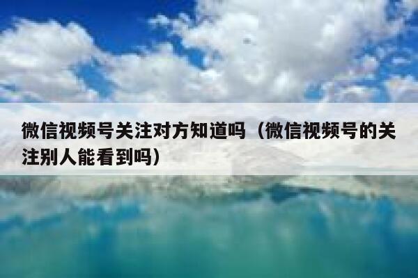 微信视频号关注对方知道吗（微信视频号的关注别人能看到吗） 第1张