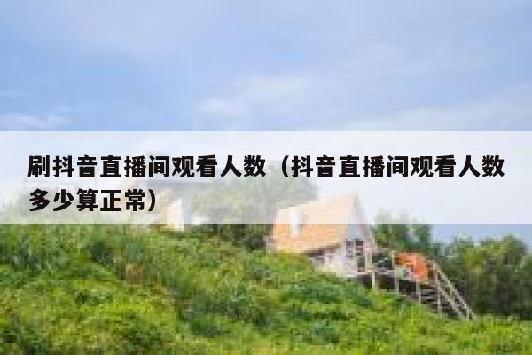 刷抖音直播间观看人数（抖音直播间观看人数多少算正常） 第1张