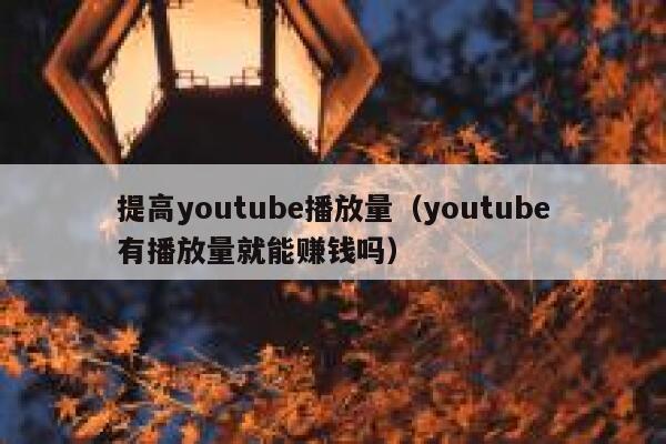 提高youtube播放量（youtube有播放量就能赚钱吗） 第1张