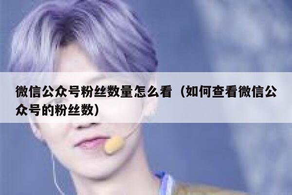 微信公众号粉丝数量怎么看（如何查看微信公众号的粉丝数） 第1张