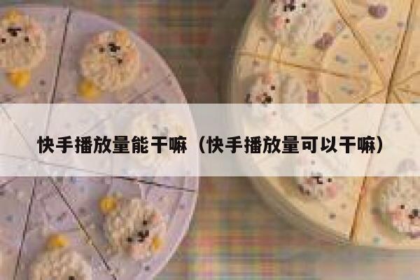 快手播放量能干嘛（快手播放量可以干嘛） 第1张