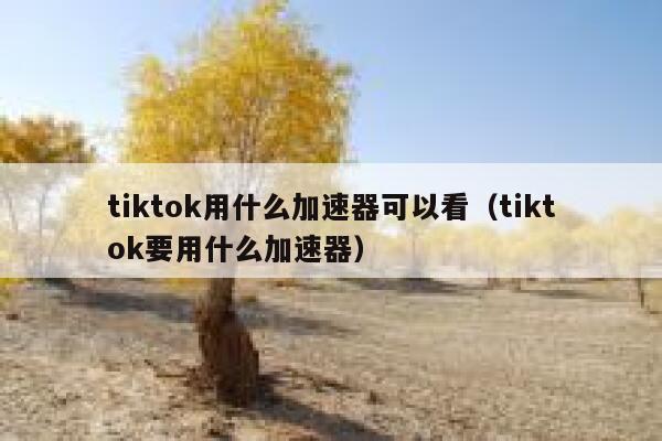 tiktok用什么加速器可以看（tiktok要用什么加速器） 第1张