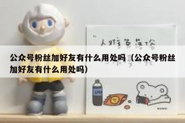 公众号粉丝加好友有什么用处吗（公众号粉丝加好友有什么用处吗） 第1张