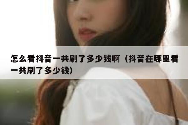 怎么看抖音一共刷了多少钱啊（抖音在哪里看一共刷了多少钱） 第1张