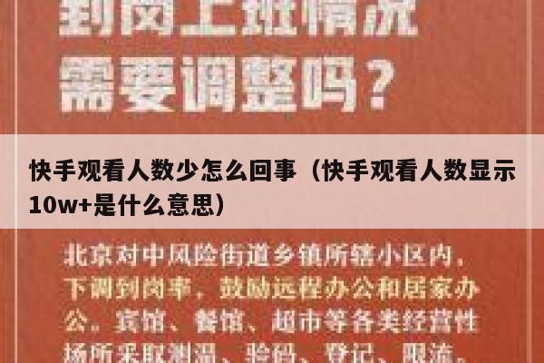快手观看人数少怎么回事（快手观看人数显示10w+是什么意思） 第1张