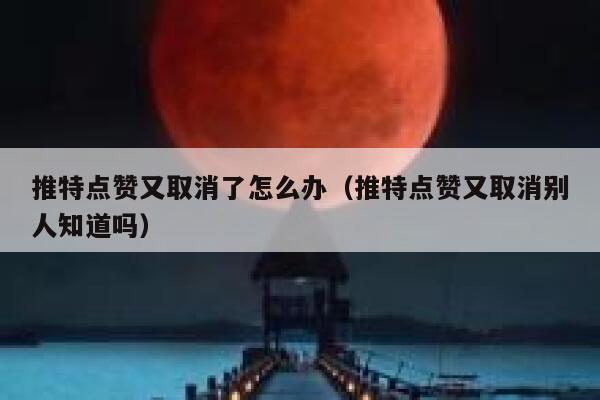 推特点赞又取消了怎么办（推特点赞又取消别人知道吗） 第1张