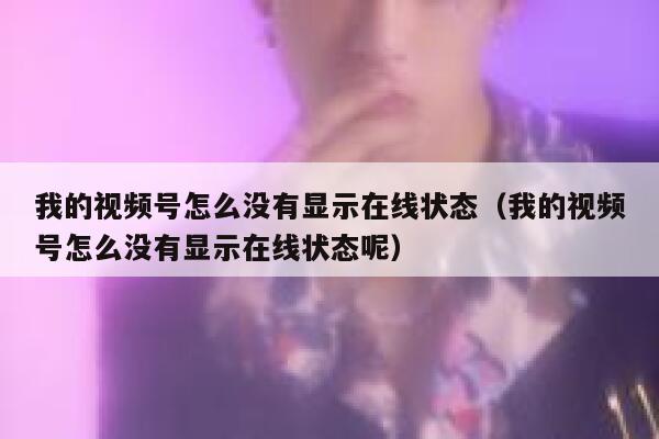 我的视频号怎么没有显示在线状态（我的视频号怎么没有显示在线状态呢） 第1张