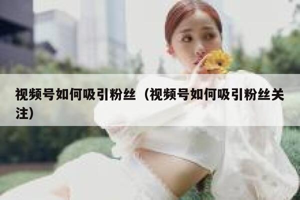 视频号如何吸引粉丝（视频号如何吸引粉丝关注） 第1张