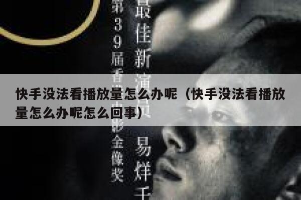 快手没法看播放量怎么办呢（快手没法看播放量怎么办呢怎么回事） 第1张
